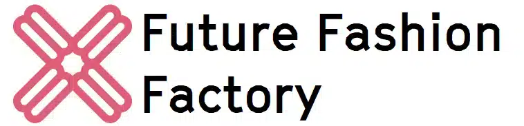 Logo of Future Fashion Factory with a red geometric design on the left and the text “Future Fashion Factory” in black on the right.