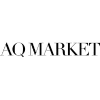 Black text reading "AQ MARKET" on a white background.