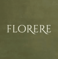 The image shows the word "FLORERE" in white text on a green background.
