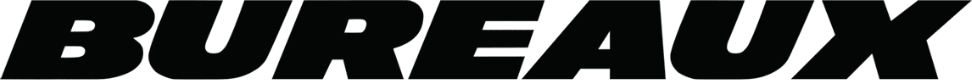 The image shows the word "BUREAUX" in bold, black, uppercase letters on a transparent background.