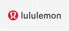 Lululemon logo featuring a stylized 'A' symbol in white on a red circle, followed by the word "lululemon" in lowercase black letters.