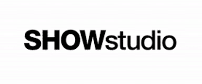 Black text "SHOWstudio" on a white background.