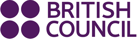 British Council logo featuring four purple circles alongside the words "British Council" in purple text.