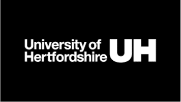 University of Hertfordshire logo with the text "University of Hertfordshire UH" in white on a black background.