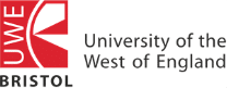 Logo of UWE Bristol, University of the West of England, featuring a red and white design on the left and the university's name on the right.