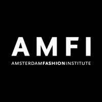 Black square with "AMFI AMSTERDAM FASHION INSTITUTE" in white text centered.