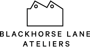 Logo of Blackhorse Lane Ateliers, featuring a stylized house icon above the text.