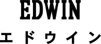 Logo featuring the text "EDWIN" in bold letters, with "エドウィン" written in Japanese characters below.