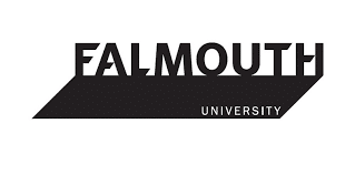 Falmouth University logo with bold black uppercase letters on a white background.