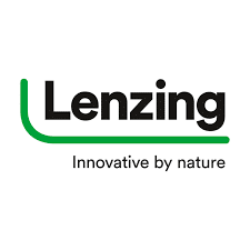 Lenzing logo with green underline and the slogan "Innovative by nature" beneath.