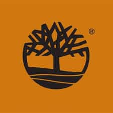 Black tree logo on an orange background.