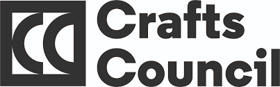 Logo of the Crafts Council featuring bold black letters on a white background, with a design element consisting of interlocking circular shapes on the left.