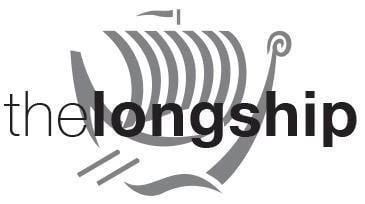 Stylized logo of a Viking longship with the text "the longship" overlaid.
